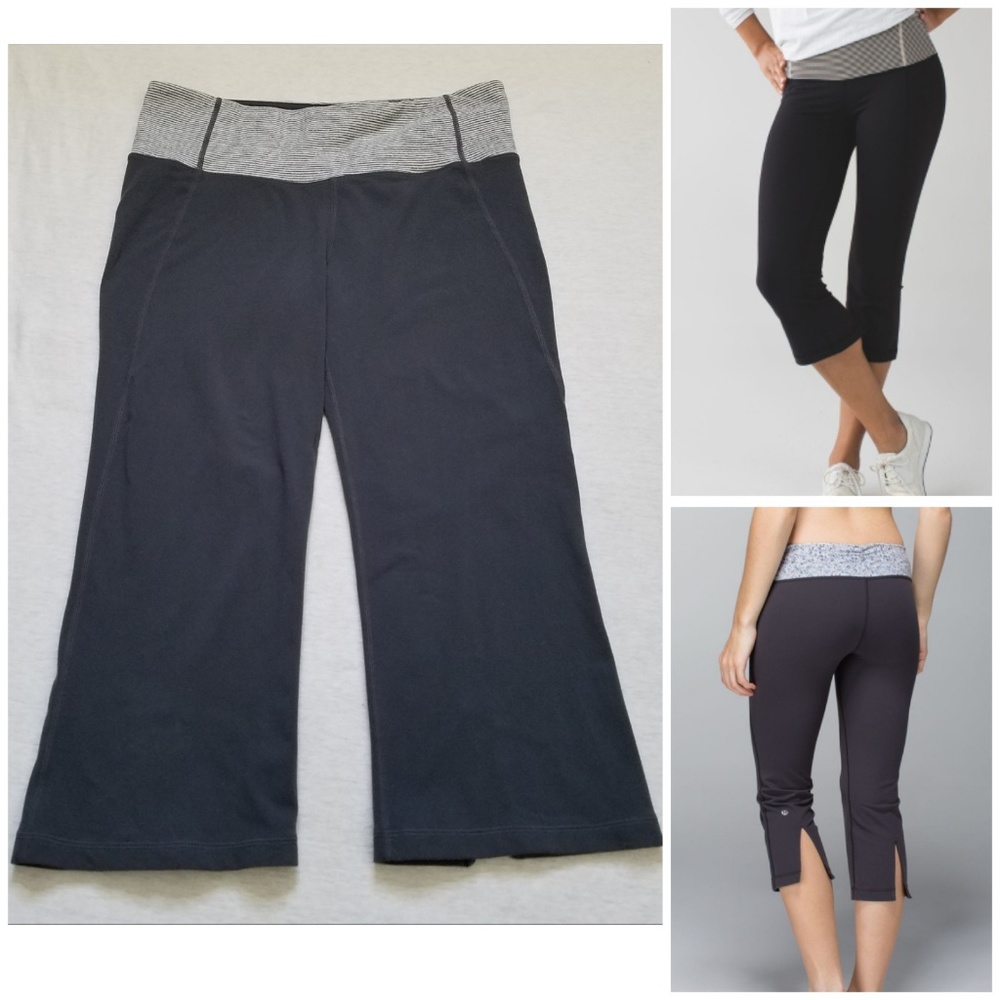 Lululemon Gather & Crow cropped pants slit gray 10